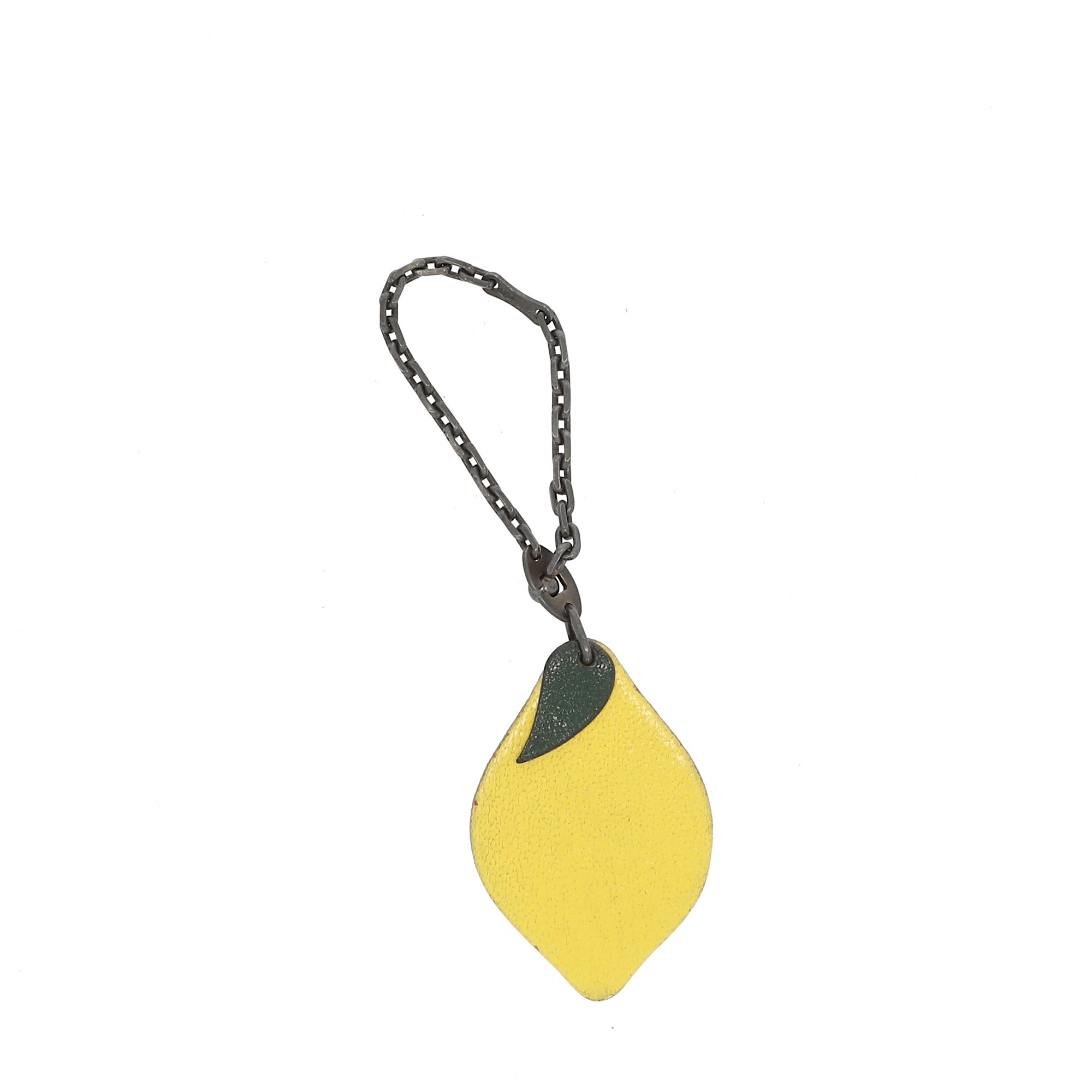 Hermes Keychain In Yellow Leather